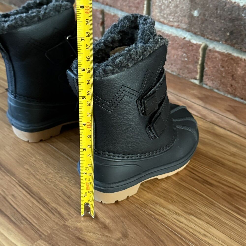 Cat & Jack Toddler Denver Winter Boots Black Round Toe Size 5 - Picture 12 of 16